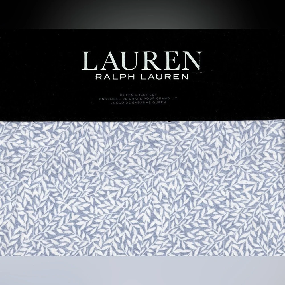 7 Pc Set Lauren Ralph Lauren Willa Full/Queen Duvet Cover Set & Queen Sheet Set